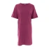 Basic short-sleeved organic cotton nightgown - Fuchsia