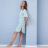 Basic short-sleeved organic cotton nightgown - Blue