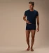 Boxer shorts in natural fabric - Navy Blue