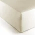 Sheet with corners for French bed in organic cotton - Natural white