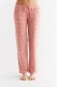 Women pajama trousers in organic cotton - Coral