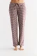 Women pajama trousers in organic cotton - Aubergine