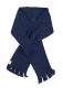 Organic wool fleece small scarf Popolini - Navy Blue