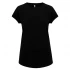 Women's rolled sleeve Salvage Recycled t-shirt in organic cotton - Black