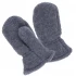 Popolini mittens in organic wool - Anthracite gray