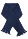 Popolini organic wool fleece children's medium scarf - Navy Blue