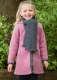 Popolini organic wool fleece children's medium scarf - Anthracite
