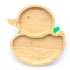 Bamboo Duck plate with suction cup - Green