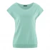 T-shirt Yoga con arricciatura in vita in canapa e cotone biologico - Verde salvia