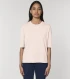 Women's boxy Fringer t-shirt in heavy organic cotton - Pink