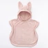 Bamboo terry poncho bathrobe with rabbit ears - Pink