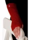 Pin-tuck baby alpaca wristlets - Rosso Porpora
