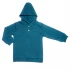 Hooded sweatshirt for children in 100% organic cotton - Lake green