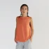 Sport Loose Fit Tank Top in Organic Cotton and Micromodal - Melon