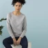 EasyBio women's sweatshirt in organic cotton - Gray