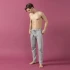 Men's sport and free time trousers in organic cotton jersey - Gray