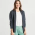 Women's knitted jacket in hemp and organic cotton - Anthracite