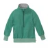 Sweater with zip for children in organic wool - Mint