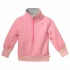 Sweater with zip for children in organic wool - Pink