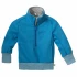 Sweater with zip for children in organic wool - Light blue