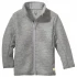 Children's zip-up jacket in organic wool - Gray