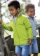 Children's zip-up jacket in organic wool - Apple green