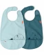 Bibs with velcro Done by Deer - pack of 2 - Navy Blue