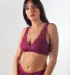 Bra in Modal® with lace - Ruby red
