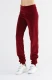Nicky women's trousers in organic cotton chenille - Burgundy/Bordeaux
