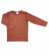 Long sleeve shirt in organic cotton - Terracotta