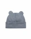 TEDDY hat with ears for children in organic cotton - Gray melange