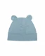 TEDDY hat with ears for children in organic cotton - Azzurro polvere