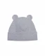 TEDDY hat with ears for children in organic cotton - Light grey