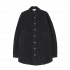 Woman's Luna Overshirt in organic cotton fleece - Black