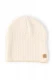 Organic Bamboo beanie hat for girls - Natural white