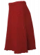 Long women's skirt in pure organic boiled wool - Ruby red