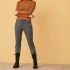 Sporty trousers for woman Laura in organic cotton - Gray melange