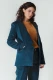 Blazer ALAI women's jacket in organic cotton corduroy - Ocean