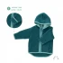 Milo hooded jacket for kids in organic wool fleece - Emerald