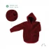 Milo hooded jacket for kids in organic wool fleece - Red
