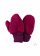 Kids' gloves in organic boiled wool - Burgundy/Bordeaux