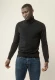 Kanja turtleneck sweater for men in Fairtrade Organic Cotton - Black