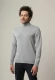 Kanja turtleneck sweater for men in Fairtrade Organic Cotton - Gray melange