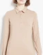 Women's long-sleeved polo shirt in viscose eco-microfibre - Cord