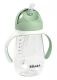 Cup with straw for children in non-toxic Tritan - Sage green