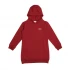 Sweat hooded dress for girls in organic cotton - Dark Red