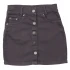 Denim mini skirt for girls in Organic Cotton - Anthracite