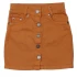 Denim mini skirt for girls in Organic Cotton - Ocher
