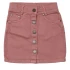 Denim mini skirt for girls in Organic Cotton - Dark pink