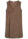 BLUSBAR long vest for women in pure merino wool - Camel Melange